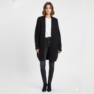 Vince Black Open Front Cardigan